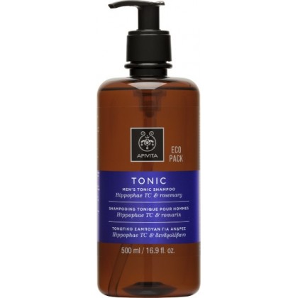 Apivita Eco Pack Tonic Men's Tonic Shampoo 500ml | Τονωτικό σαμπουάν για άνδρες με Hippophae TC & Δεντρολίβανο